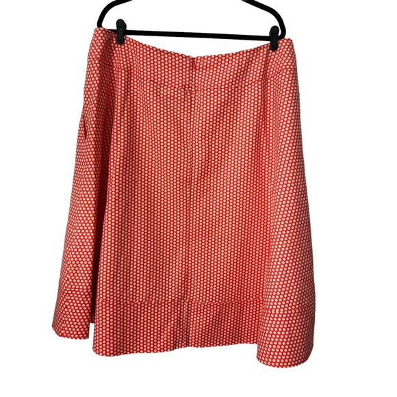Lane Bryant Skirt The Modernist Collection Size 20 Orange White Polka Dot A-Line - Picture 5 of 11